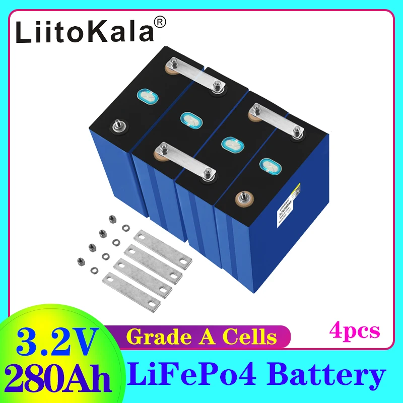 Аккумуляторы LiitoKala, 3,2 в, а/ч, 48 В, Lifepo4, а/ч, 4 шт.