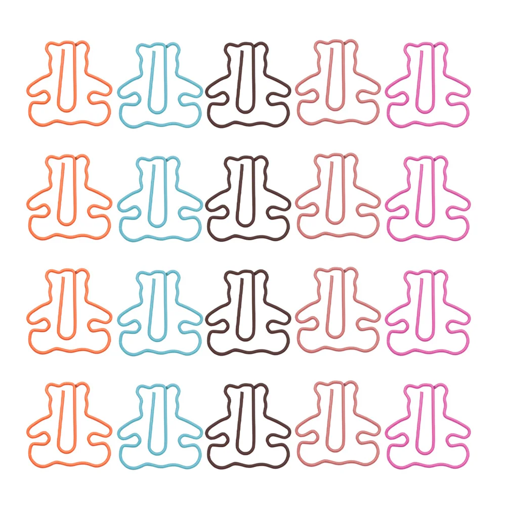 

20Pcs Portable File Clips Decorative Paper Clips Small Paper Clamps Office Supply