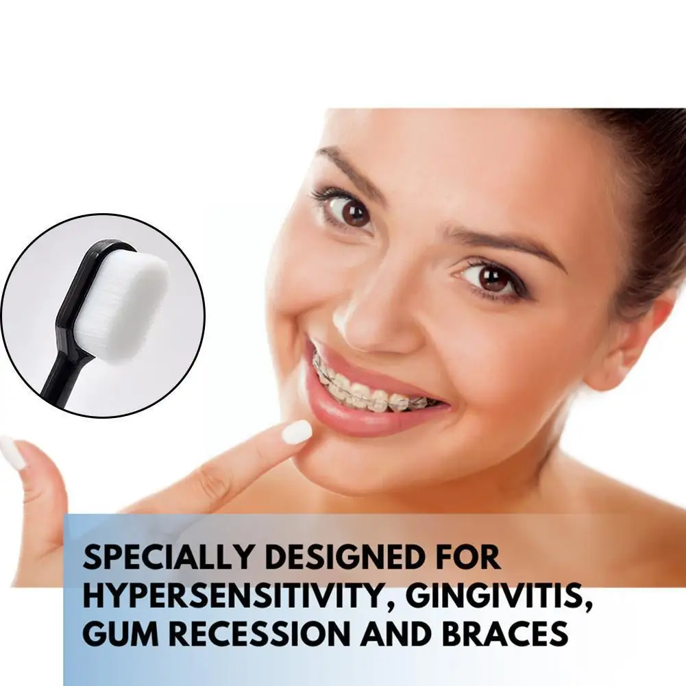 

4 шт., портативные зубные щётки с ультратонкой щетиной