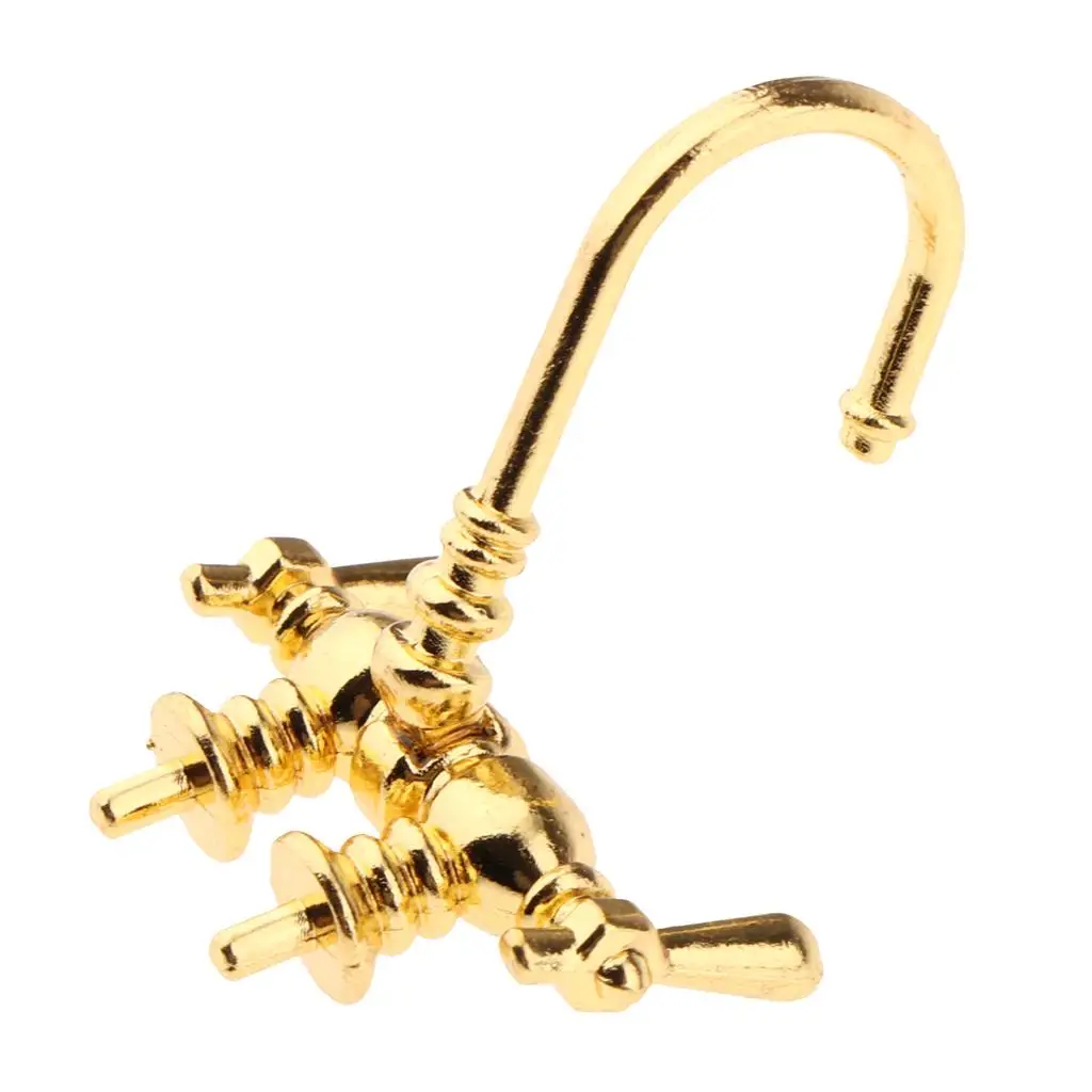 

Miniature Golden Faucet /12 Dollhouse Decoration Furniture Replacement