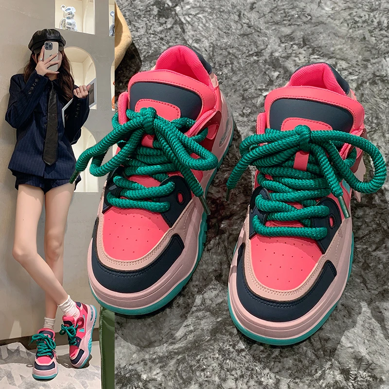 

Thick Sole Heightening 2023 Autumn Hot Sale Women Casual Shoe Fashion Comfortable Breathable Woman Sneakers High Quality Outsole