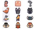 Симпатичные Подвески для обуви, аксессуары для обуви из ПВХ с животными, украшения для собак, подходят для мультяшных кроксов, обуви, очаровательный Вечерние