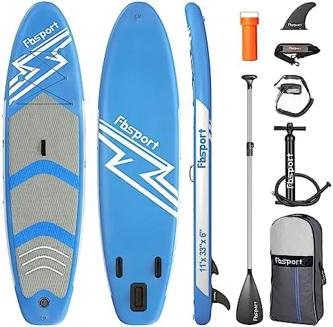 

Inflatable Stand Up Paddle Board, Yoga Board with Durable SUP Accessories & Carry Bag | Wide Stance, Surf Control, Non-Slip