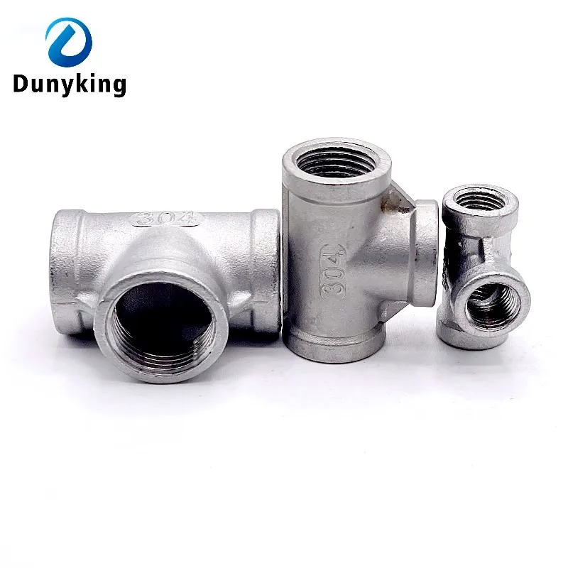 

Stainless Steel adapter 1/8" 1/4" 3/8" 1/2" 3/4" 1" 1-1/4" 1-1/2" Female Thread BSP Water Pipe Fitting 3 way Tee Adapter SS 304