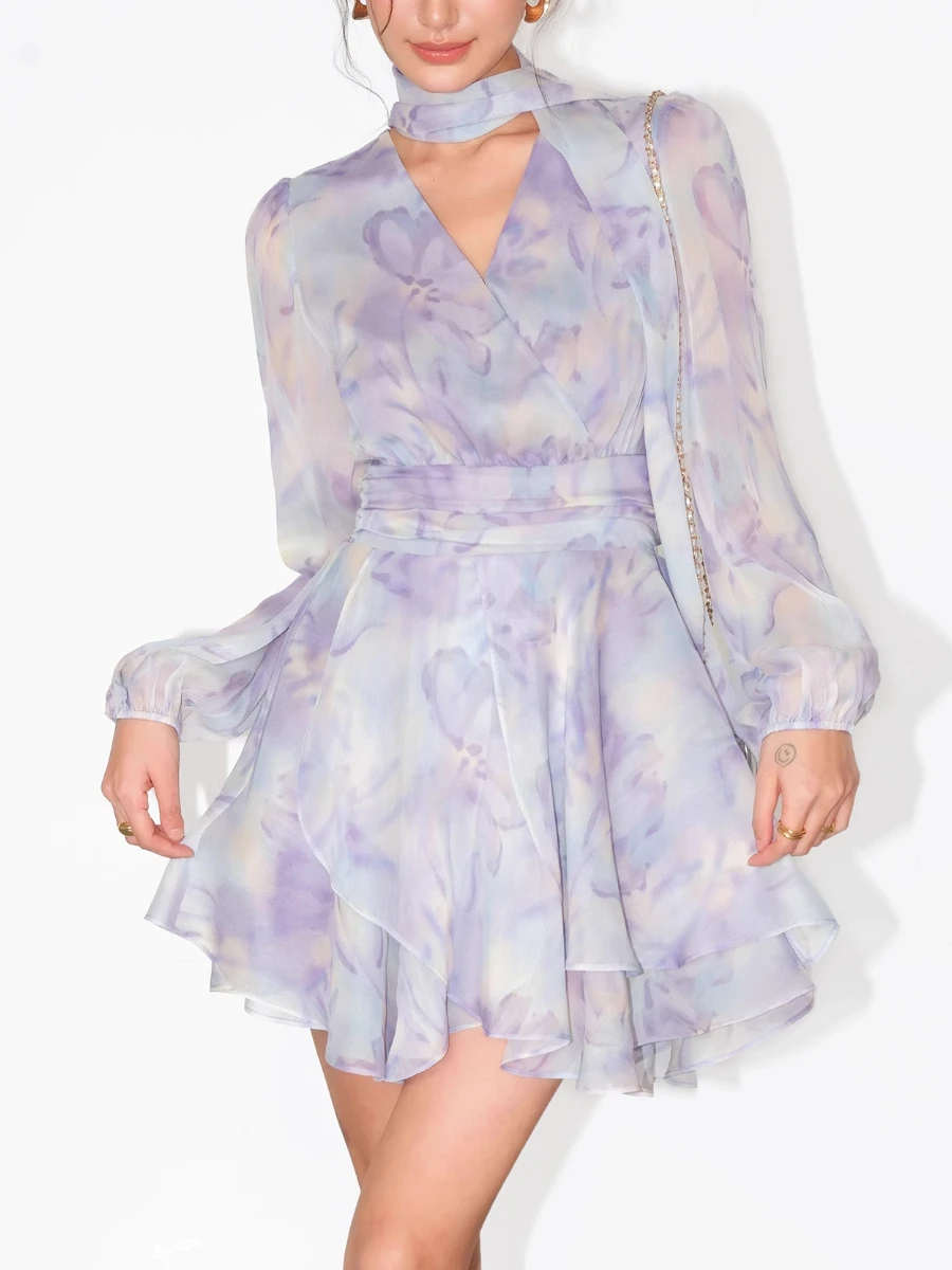 TWOTWINSTYLE свободные платья на шнуровке с цветными блоками для женщин лоскутное