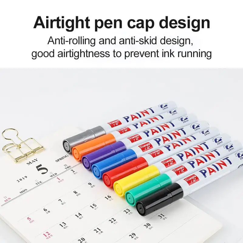 

Маркер с перманентной краской, водонепроницаемый разноцветный художественный маркер «сделай сам», маркер для краски, авторучка, аксессуары для автомобиля