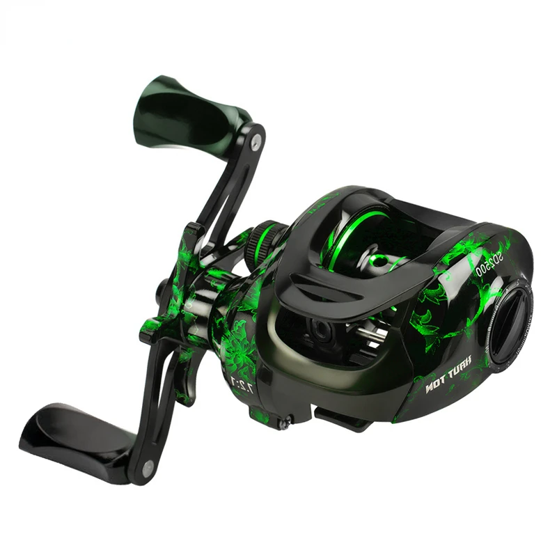 

Left/Right 8KG Max Drag Baitcasting Fishing Wheel 4+1BB Sea Bass Aluminum Alloy Spool Fishing Reel camouflage casting reel