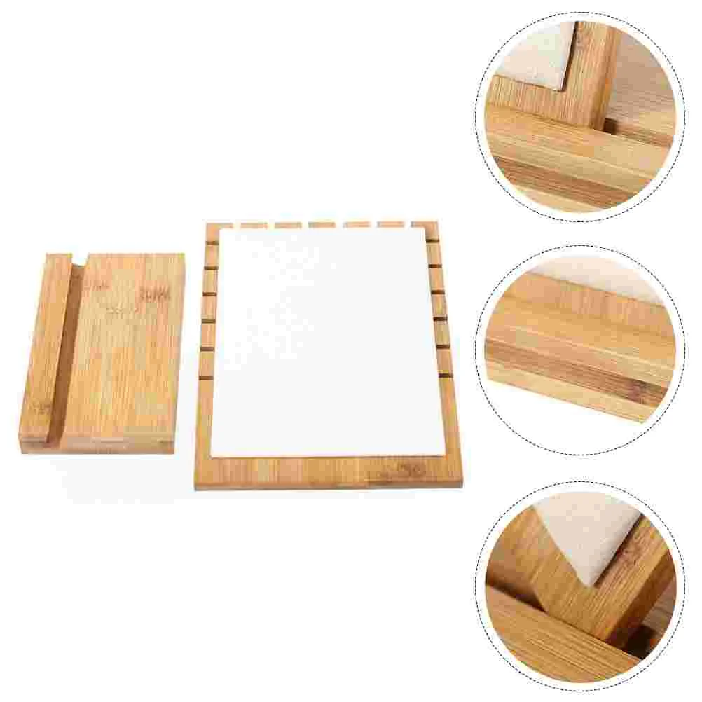 

Wooden Jewelry Display Stand Rack Accessory Necklace Storage Tray Organizer Pendant Chain Holder Serving
