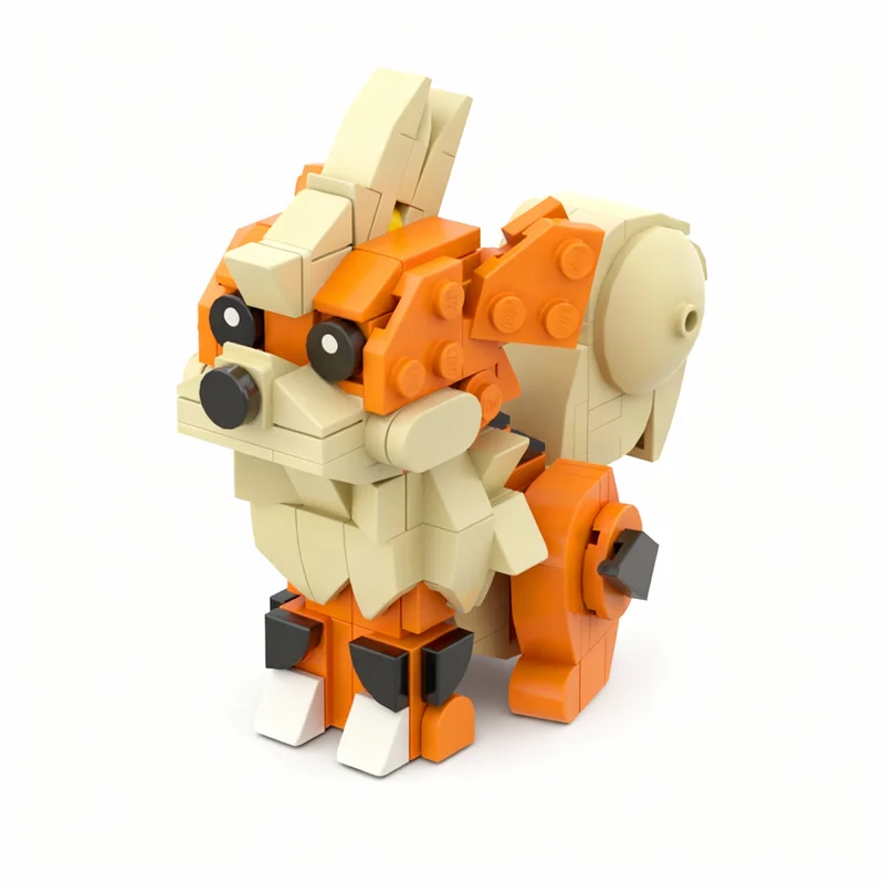 Фото Набор строительных блоков MOC Growlithe Pocket Monster Creator Expert, 175 деталей, конструктор, рождественский подарок, идея для творчества своими руками №2