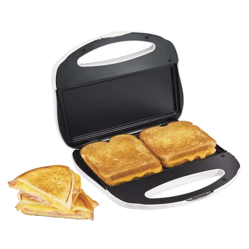 

Sandwich Maker, Nonstick Surface, White, Model 25401P
