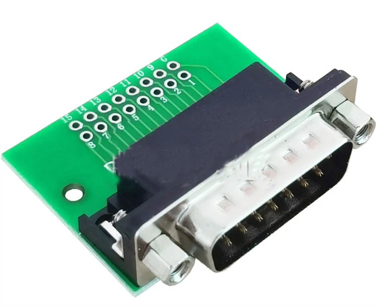 Тестовая плата DB male 9/15/25/37P, плата адаптера male к 2.54DIP кабелю передачи данных, плата адаптера PCB DB9 DB15 DB25 DB37