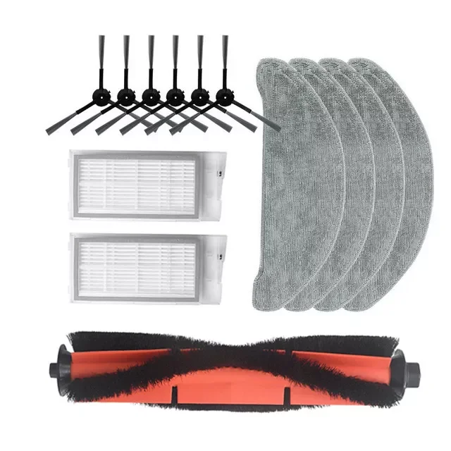 

New Mop Cloths Dust Bags Main Brush Side Brush HEPA Filter For ROIDMI EVE Plus Vacuum Cleaner Spare Parts