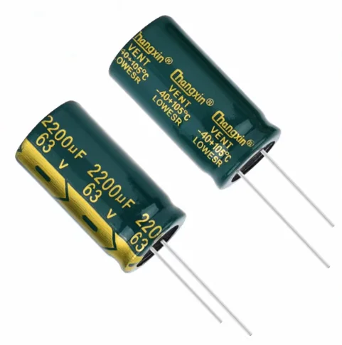 10 шт., алюминиевый электролитический конденсатор 2200uF 63V 2200MFD 63 вольт, 18*35 мм, радиальный 2200mf63v 2200uf63v 63v2200mf 63v2200uf