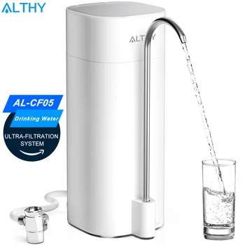 ALTHY Countertop Faucet Drinking Water Filter Purifier Ultrafiltration System, Reduces 99% bacteria, Chlorine, Heavy Metals,Odor