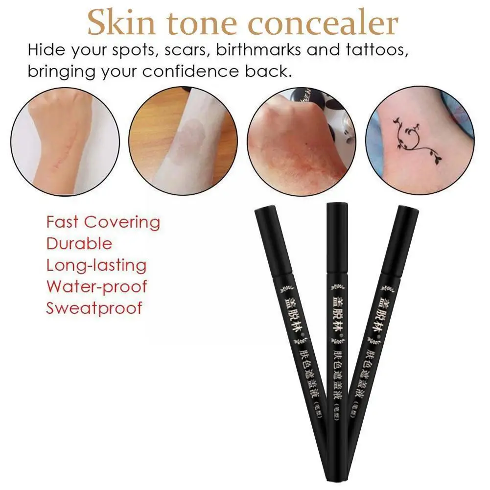 

Vitiligo Scars Birthmarks Cover Pen Waterproof Long-lasting Women Spots Men White Camouflage Makeup Body Natural Use Pen Ca N1m9
