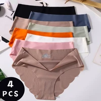 women seamless panties slip ice silk female underwear soft thin light panti underpants for women