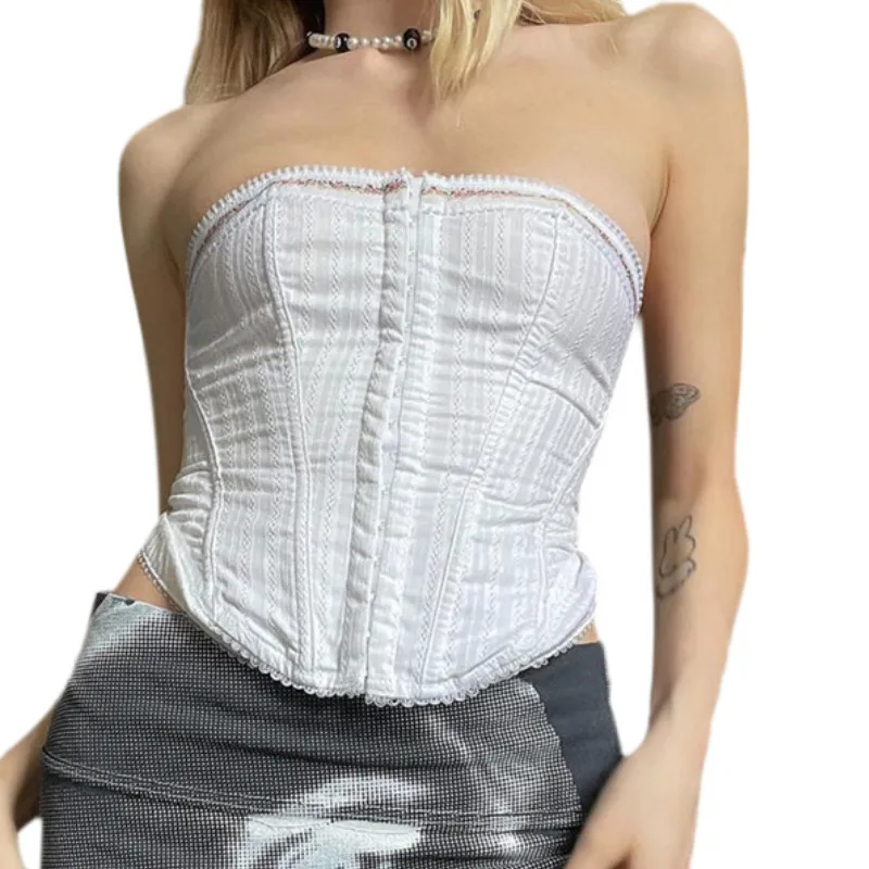 Женский укороченный топ с открытой спиной