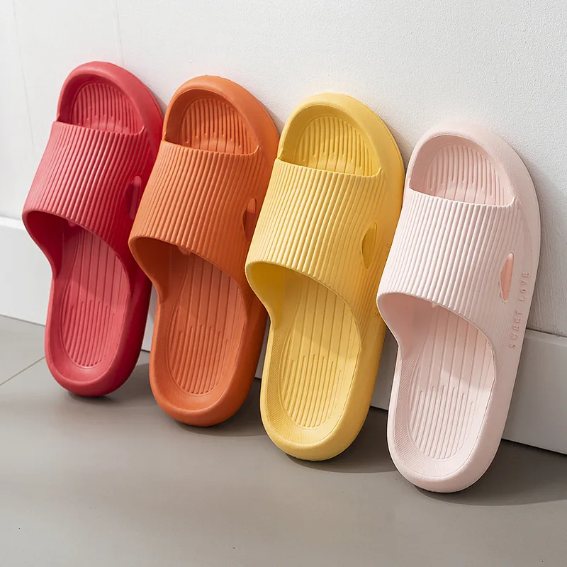 2023 Men Platform Slippers Shoes Unisex Summer Beach Eva Soft Sole Slide Sandals Leisure Women Indoor Bathroom Anti-slip Slides