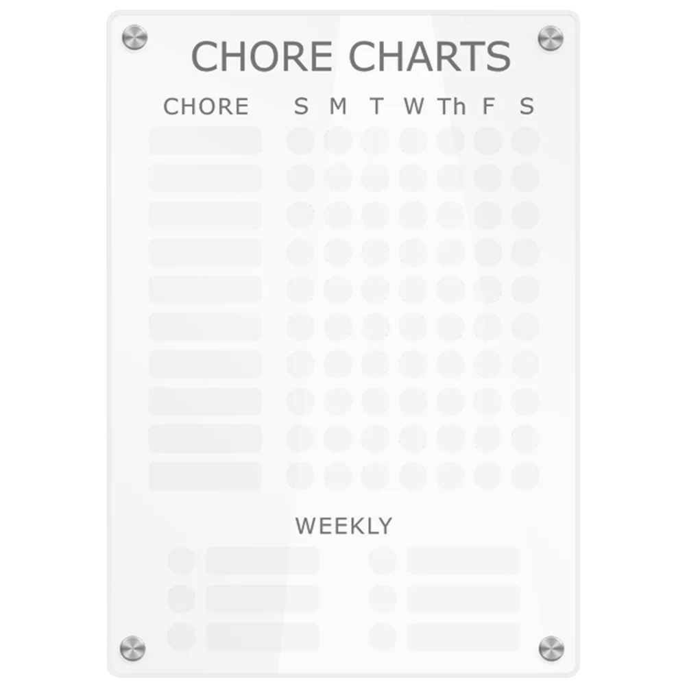 

Note Board Acrylic White for Fridge Refrigerator Dry Erase Whiteboard Clear Weekly Whiteboards