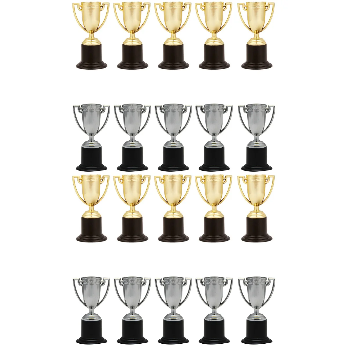 

20 Pcs Acrylic Award Trophy Mini Reward Prize Children Model Golden Silver