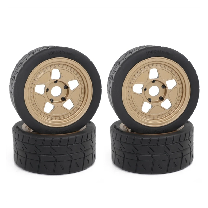 

4Pcs 100X43mm Wheel Tires Tyre 17Mm Hex For 1/7 ZD Racing EX-07 EX07 Arrma Infraction Felony RC Car Upgrade Parts