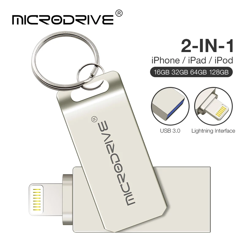 

USB 7/7 флэш-накопитель для iPhone X/8/128 Plus/6/6s/5/SE/ipad 2 в 1 флэш-накопитель 8 ГБ 16 ГБ 32 ГБ 64 ГБ металлический флеш-накопитель
