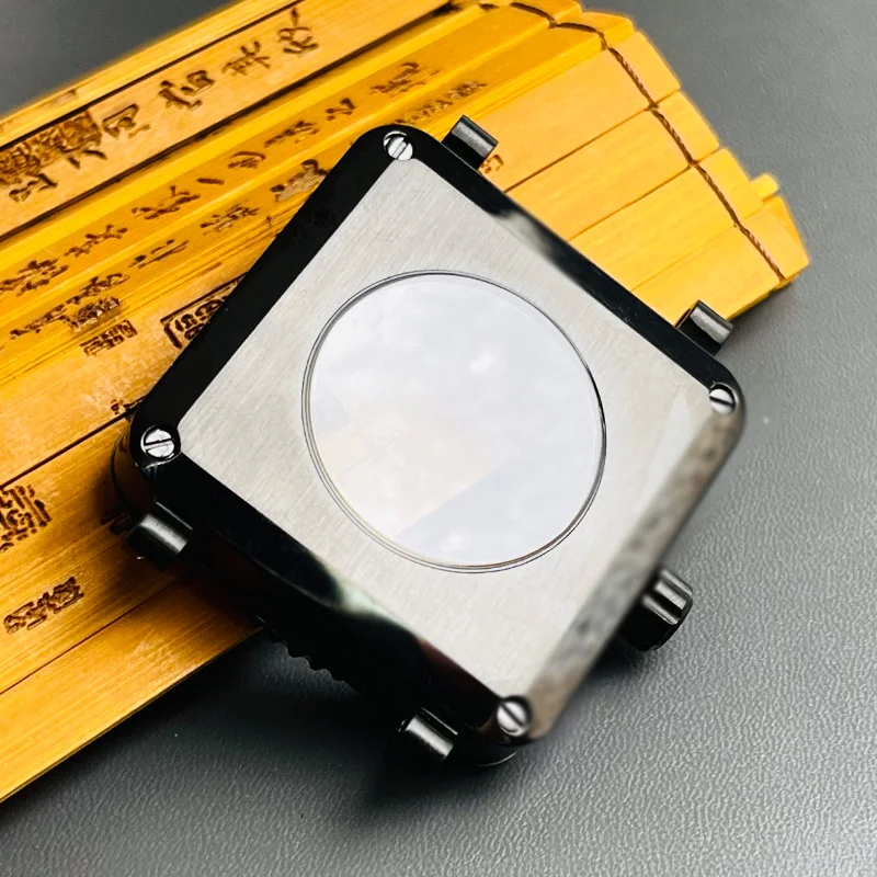 Matte Black SKX007 Square NH35 Watch Cases Fits NH35 NH36 7S26 6R Movement Seiko SKX007 Style Pilots cockpit Diving Watch Case