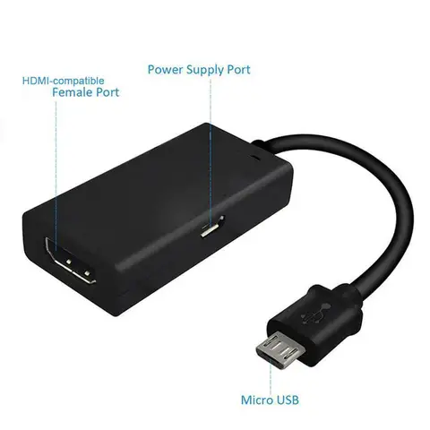 USB 2,0 адаптер для зеркального отображения Micro USB/MHL в HDTV аудио кабель HD 1080P для Samsung S2 Galaxy Nexus HTC One Android конвертер