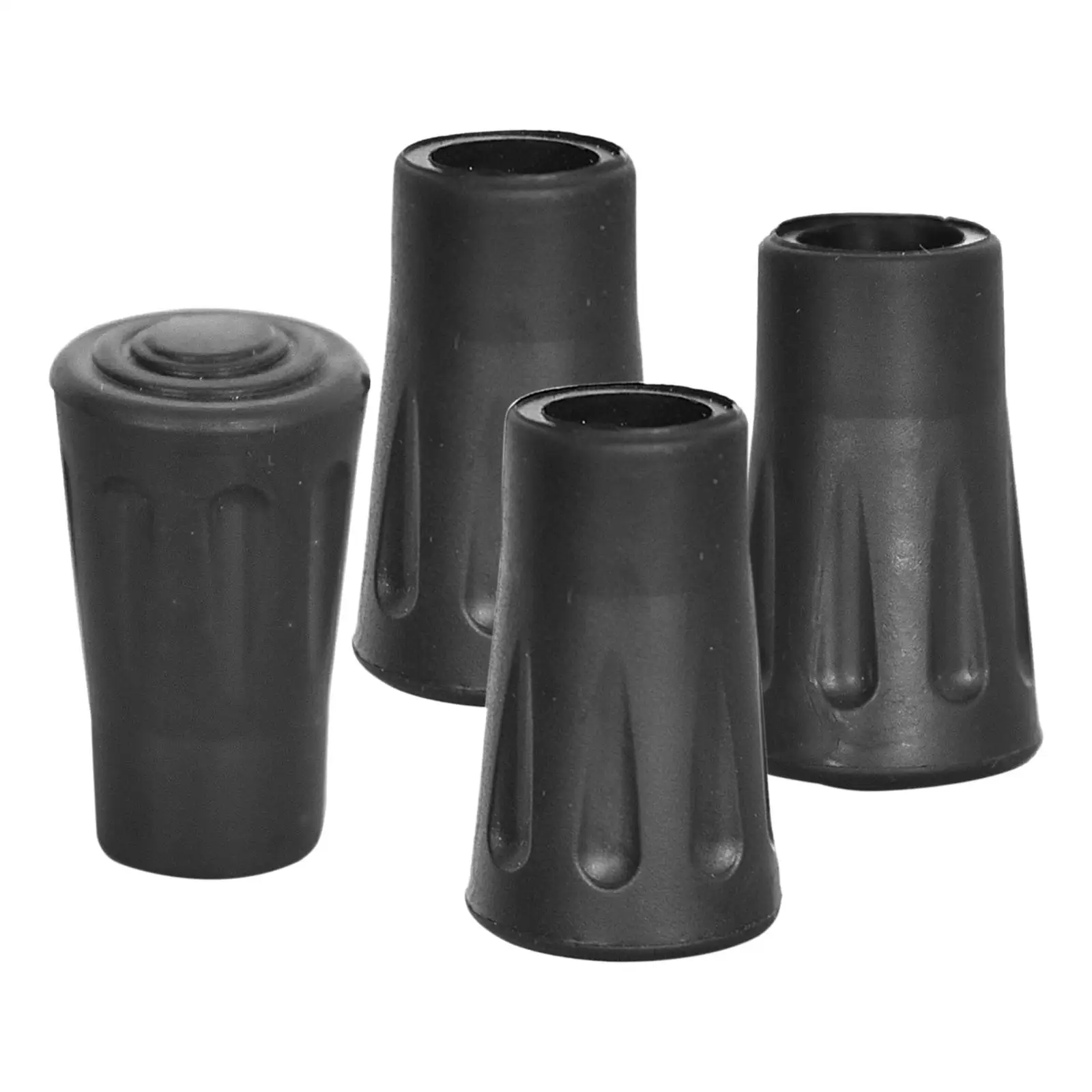 

4 Pack Hiking Pole Tips, Shockproof Replacement Rubber Tips for Cement Road