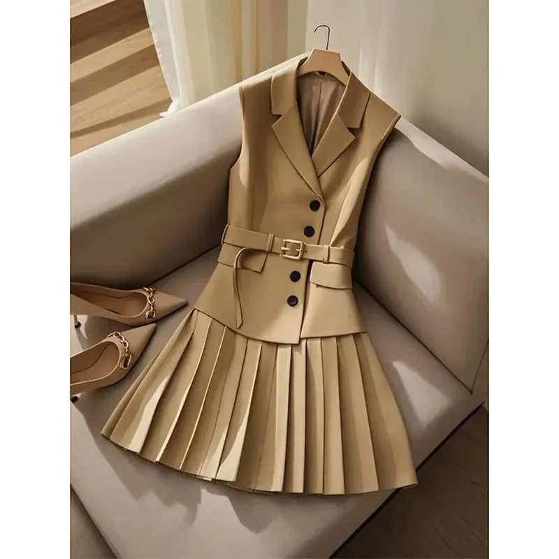 Французский легкий роскошный темпераментный комплект из двух предметов в стиле