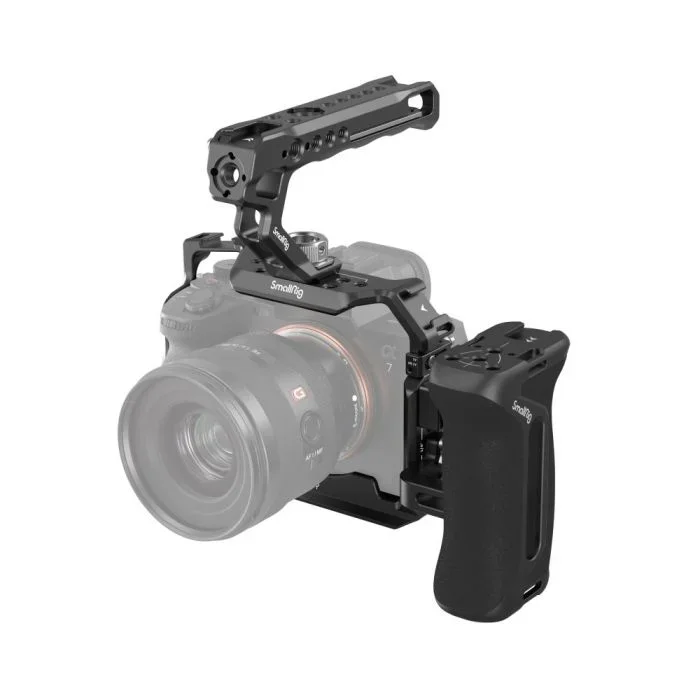 Фото В наличии: Кейдж SmallRig для A7R V / A7 IV / A7S III с верхней рукояткой, боковой рукояткой и зажимом для кабеля, расширенный комплект -3669C №2