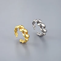 tulx spiral twisted rings for women gold silver color geometry braided shape rings fashion jewelry accessories
