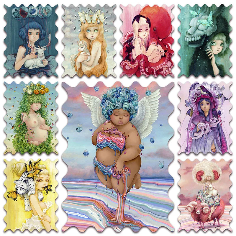 

New Full Diamond painting mosaic embroidery Cartoon Beauty Fat Girl Unicorn Sheep Panda bird Crocodile Deer Sheep Octopus CB05