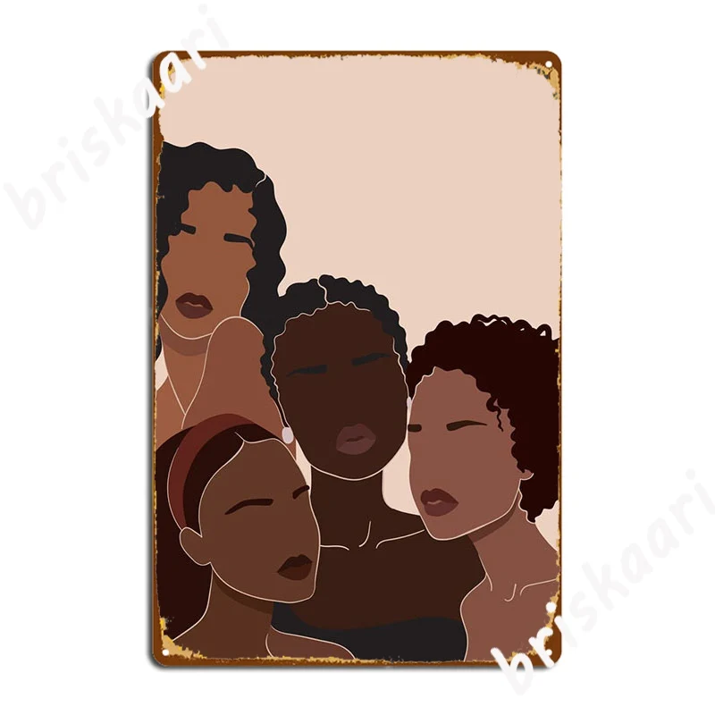 

Афроамериканский женский художественный плакат, металлический плакат, Ретро Декор для стен, паб, гараж, настенная пещера, оловянные плакаты с вывесками