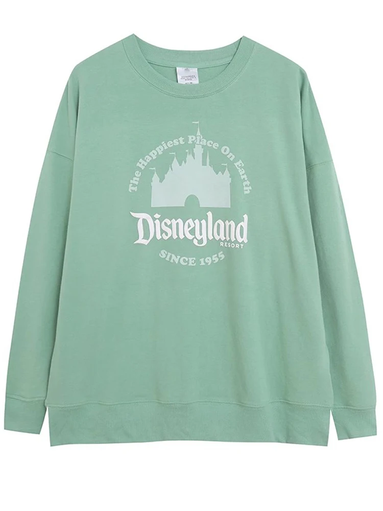 Толстовка с надписью Disney Walt World Castle праздничный свитер мультяшным принтом