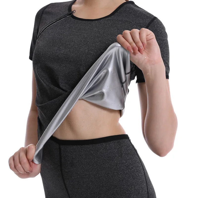 

Women Sauna Shirt Hot Sweat Suit Weight Loss Vest Sauna Tops Fitness Slimming Body Shaper Waist Trainer Vest Sweat Shapewear
