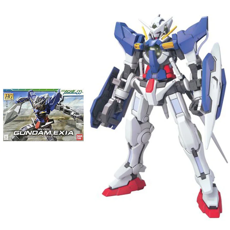 Набор моделей Bandai Gundam, аниме-фигурка HG00 1/144, оригинальная модель GUNDAM EXIA, фигурка-игрушка для детей