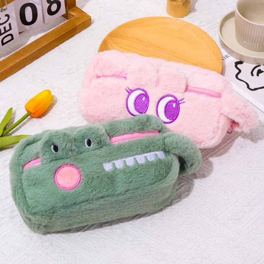 

Large Capacity Plush Pencil Bag Cute Cartoon Stationery Bag Multifunctional Pencil Case School Supplies
