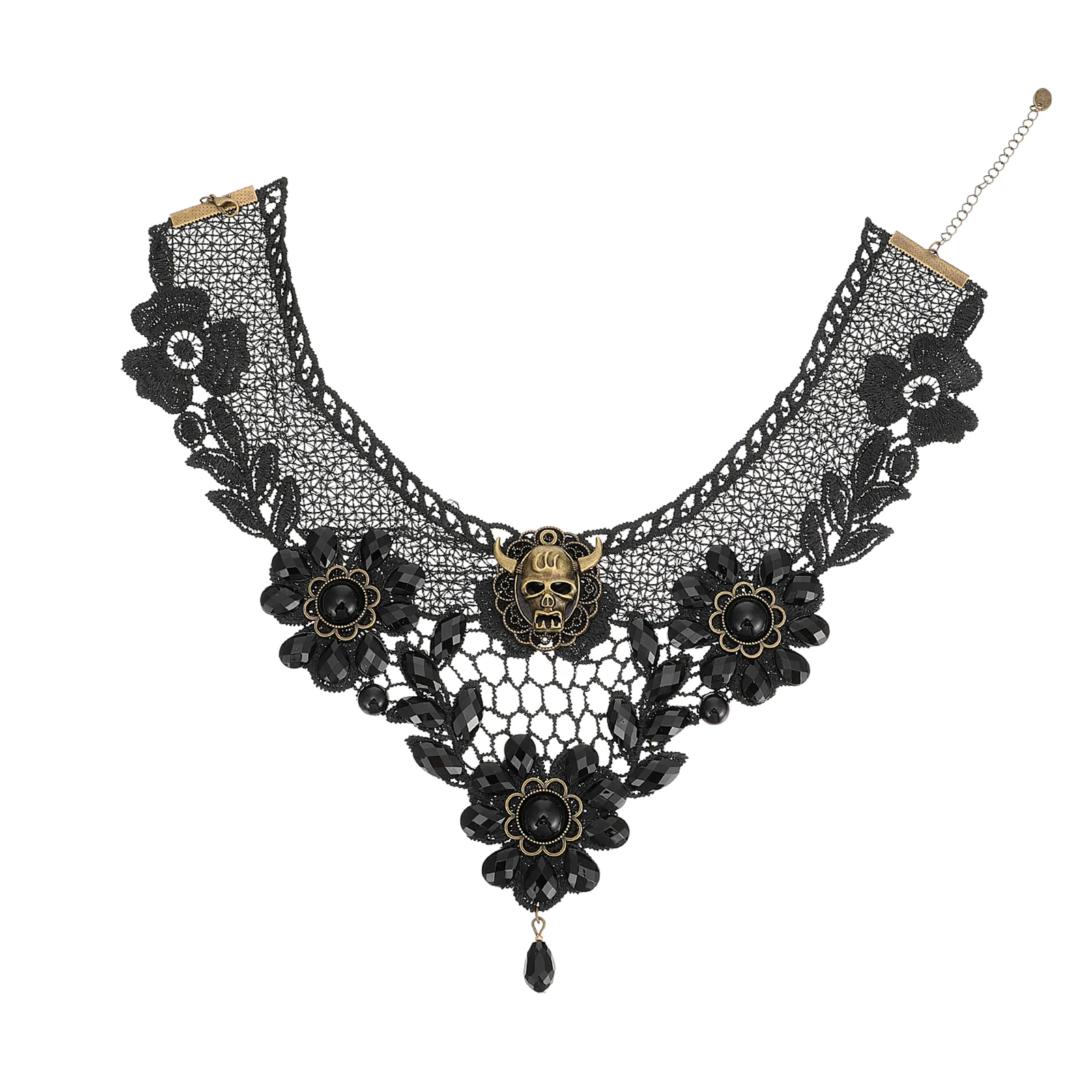 

Halloween Necklace Gothic Clavicle Pendant Multi-layer Jewelry Girl Party Accessory Retro Collar