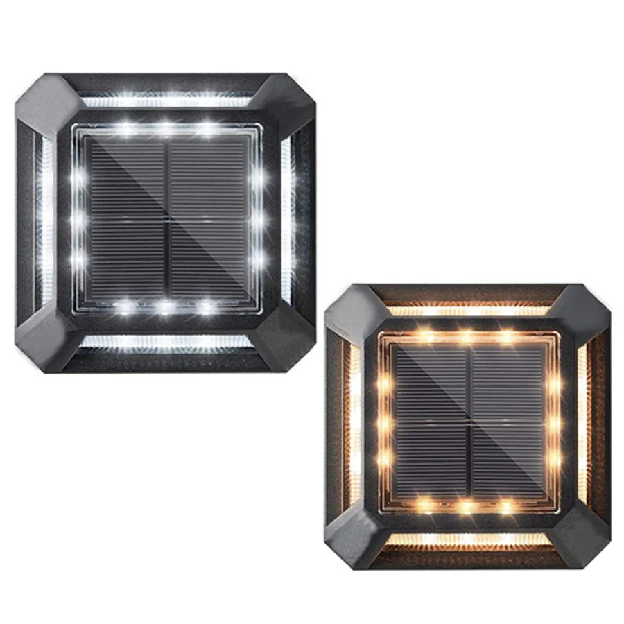 

Thrisdar 12LED Solar Driveway Lights Dock Deck Light Wireless Solar Path Light Outdoor Warning Step Light for Garden Patio Decor