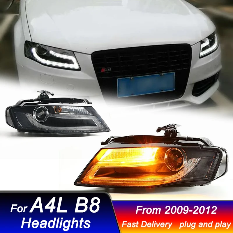 Автомобильные фары для Audi A4L B8 2009-2012 новый стиль полный светодиодный DRL