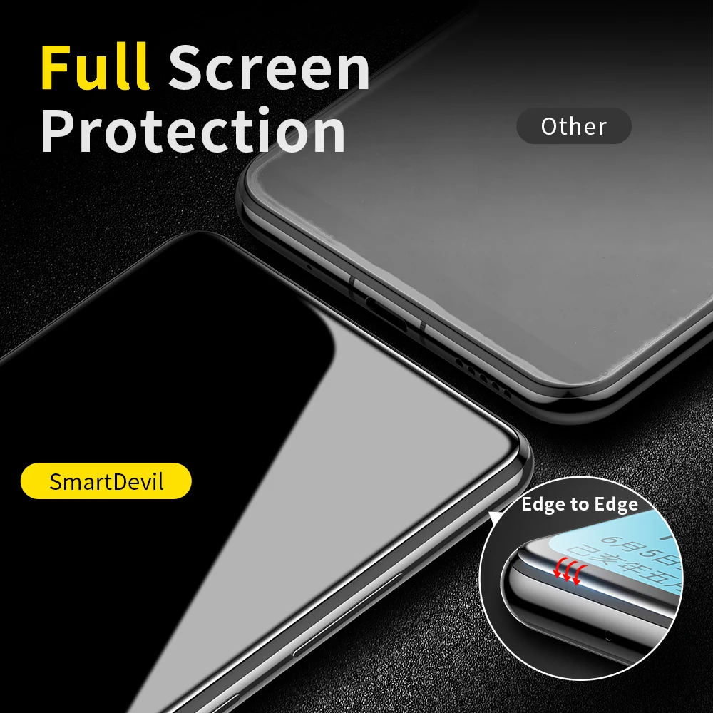 Закаленное стекло SmartDevil для Samsung Galaxy S22 Plus + A52 зеркальная защита экрана HD полное