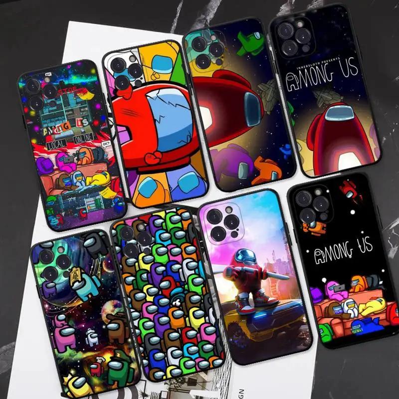 

Game A-Among US Phone Case For iPhone 14 11 12 13 Mini Pro XS Max Cover 6 7 8 Plus X XR SE 2020 Funda Shell