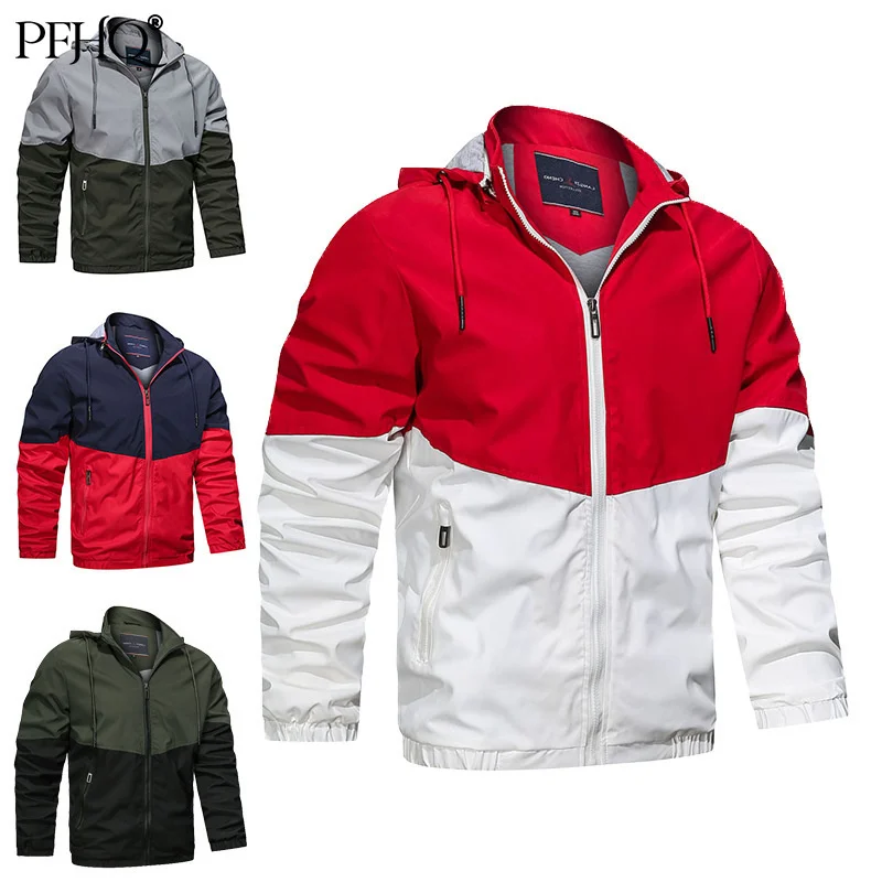 

PFHQ 2022 Contrast Color New Autumn Winter Sports Coat Men's Techwear Windbreaker Clothing Casual Hoodies Outdoor Jacket 21B1327