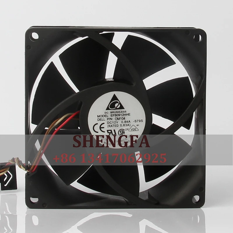 DELTA EFB0912HHE чехол Вентилятор охлаждения DC12V 0.84A EC AC 9038 9 см 92x92x38 мм