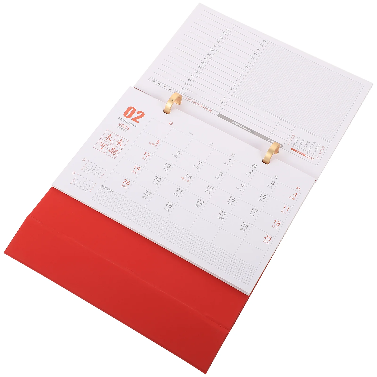 

Calendar Desk Chinese Monthlytable Planner Year Desktop Standing New Office Schedule Daily Tabletop Rabbit Decor Plan Tent Quote
