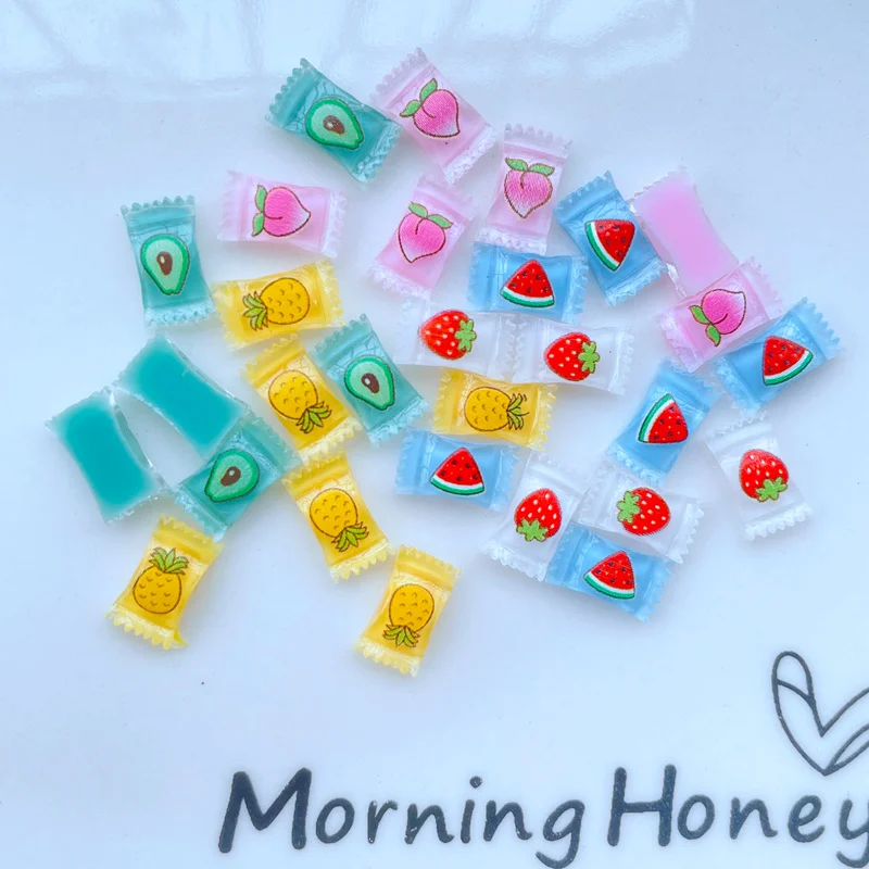 

60 шт. новые мини кавайные милые мультяшные фрукты, конфеты, смоляные кабошоны, скрапбук, сделай сам, ювелирные изделия, украшения для рукоделия, аксессуары A46