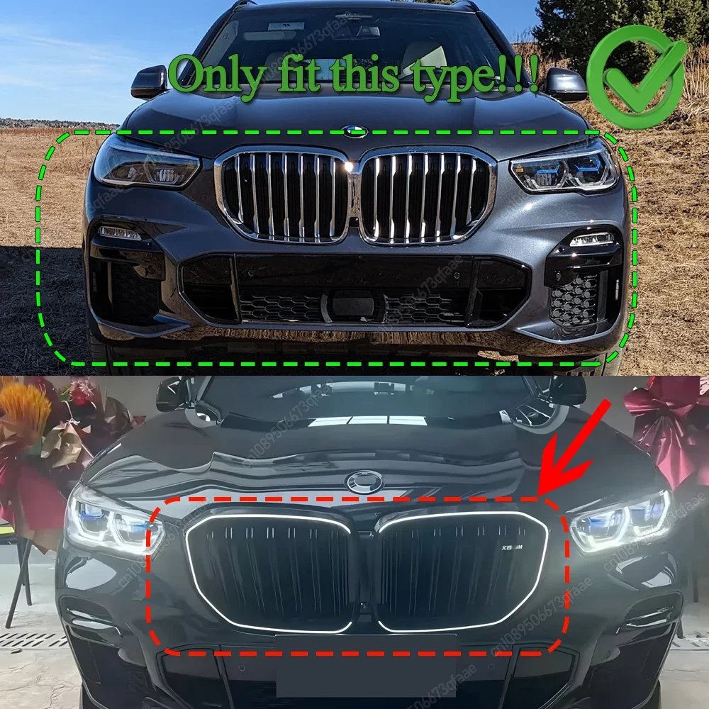 Светодиодные фонари передний радиатор бампер решітка из АБС-пластика для BMW X5 G05