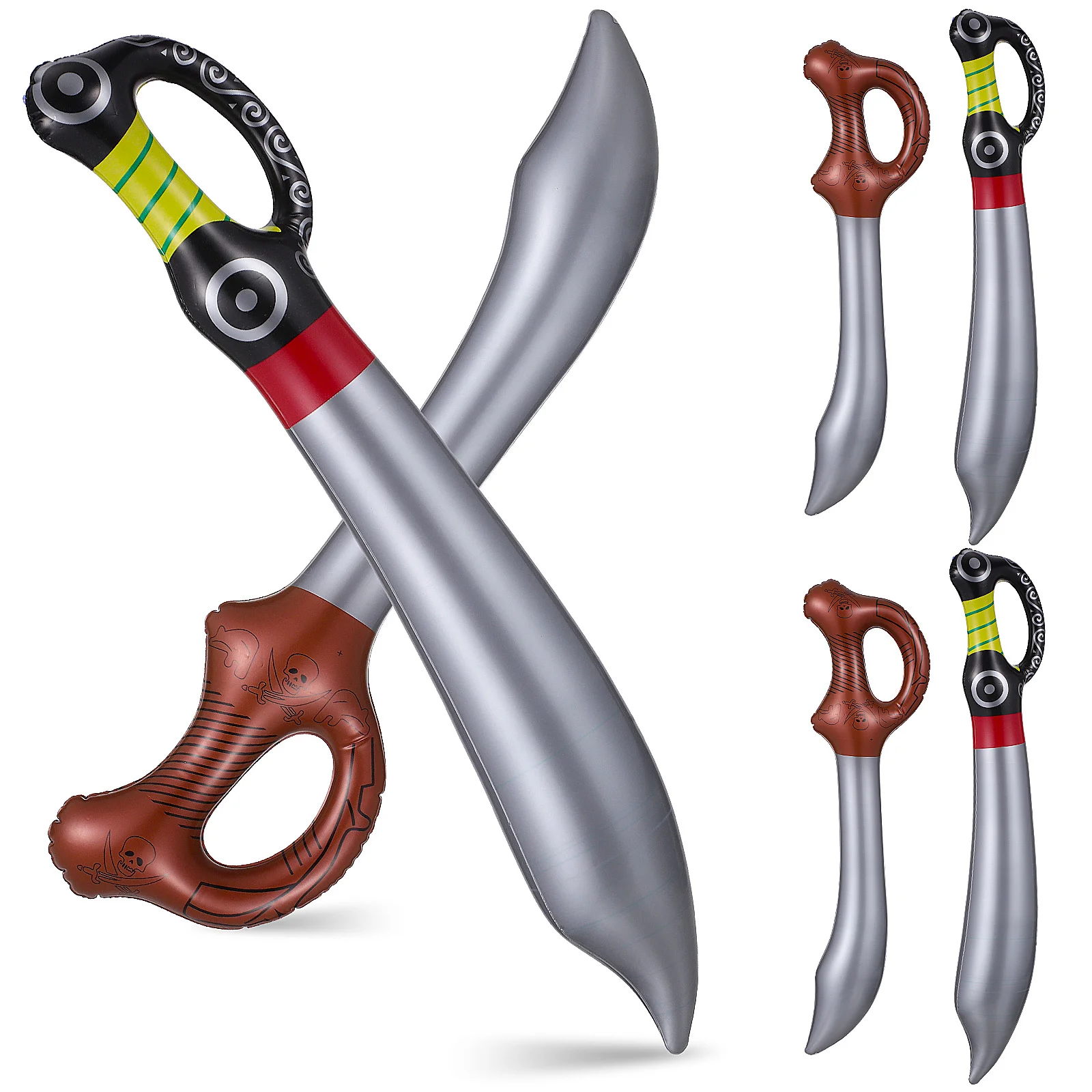 

6 Pcs Inflatable Party Favors Kids Balloon Pirate Accessories Pvc Bulk For Child