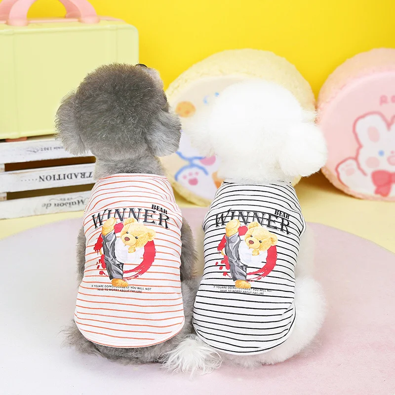 

Small Medium Dog Clothes Kungfu Bear Vest Summer Pet Clothing Pug Chihuahua Cat Puppy Clothing T-shirt Pets Products For Dogs